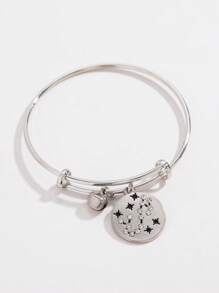 1 Stück modisches Sternzeichen-Scheiben-Armband, minimalistisches Design, geeignet als Geburtstags-/Erinnerungsgeschenk für weibliche Freunde und Familie