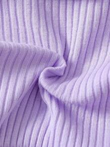 Cute Daisy Print Mesh Ruffle Edge Strap Patchwork Baby Girl Summer Dress - Purple - View 7