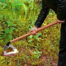 重型锰钢爪 - 加厚尖头除草工具，易于松土、除草和耕作 - 锋利的边缘设计，方便房主、园丁和种植者高效使用，适用于户外园艺和草坪护理，无手柄 - 空心鋤頭 - 查看 7