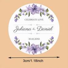 192pcs Custom Self-Adhesive Labels - Personalized Name Stickers For Weddings, Envelopes, Return Address & Celebrations - Round Sealing Tags For Everyday Office Use