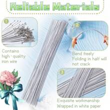 10/20/50/100 Pcs White Floral Wire, White Florist Wire, 11.81 Inch For Crafts, Bouquet Stem Wrapping, Wreath Making, Flower Arrangement Supplies, Pipe Cleaner Craft Supplies Unique Pipe Cleaner Crafts Pipe Cleaner Craft Tutorials For Christmas, Halloween Mother'S Day, Graduation And Holiday Gift Handmade DIY Craft Set