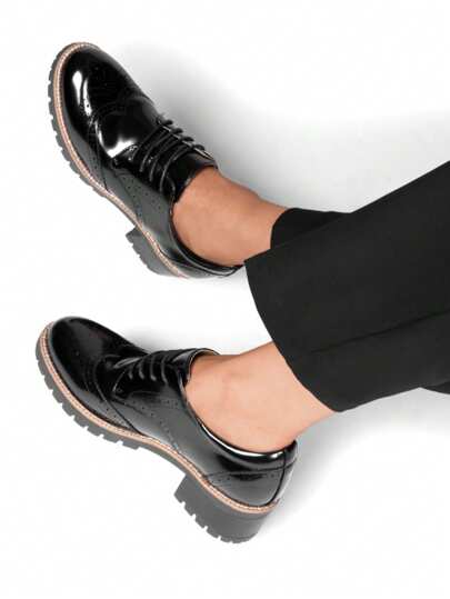 Women's Classic Oxfords Heels T-Strap Dress Shoes