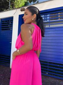 Long Dune Fabric Jumpsuit - Rosa - Ver 4