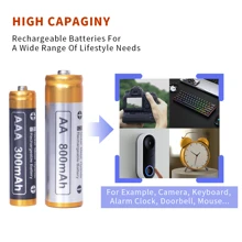 powerKAN Set (Batterie + Ladegerät), PowerKAN 1,2V Ni-MH wiederaufladbare AA & AAA Batterie + NL8 Ladegerät zum wiederaufladenden Entladen, hochwertiges AA 800mAh x8 Stücke & AAA 300mAh x8 Stücke Kombination, USB Schnellladung AA AAA Batterie Ladegerät