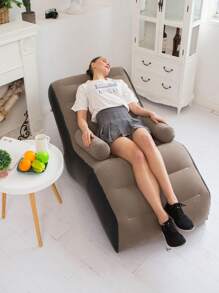 1 件带扶手的 S 形充气沙发，充气露营椅，充气休闲沙发，充气椅，可折叠便携式充气椅，适用于客厅、卧室、阅览室、阳台、户外露营、易于存放和携带、休闲娱乐、宿舍、靠背椅 - 彩色 - 查看 6