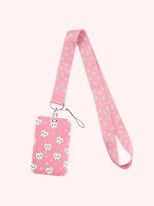 1 件可爱卡通医疗风格图案/牙齿/药丸/护士设计挂绳卡夹 - 白色证件夹，适合医务人员/学生、钥匙扣和颈带，四季日常使用礼物。非常适合男朋友、女朋友、家庭成员、医生、护士、派对礼物、手机装饰、圣诞礼物等。学校汽车配件哥特式 Y2k 包挂绳带证件夹汽车配件包饰