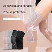 Genouillères de randonnée de sport et de fitness pour l'extérieur, faites de nylon tricoté avec une haute élasticité pour fixer les genoux, resserrer les muscles, offrir une protection pour les sports, la course, prévenir les tensions musculaires. Professionnel, respirant et absorbant la transpiration, convient pour l'entraînement quotidien, le cyclisme, la randonnée, la course, l'équipement de protection antidérapant pour l'extérieur