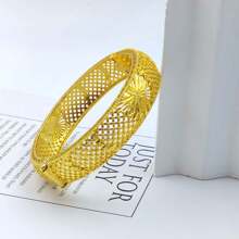1 stuk vergulde damessieradenaccessoires, gouden 24K open manchetarmband, sieraden voor dames, accessoire, Moederdagcadeaus