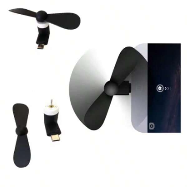 1pc Creative Mini Portable 5V 1W USB Fan, Smartphone USB Gadget Fan Tester Suitable For Type-C Phones, Cooling Accessory
