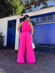 Long Dune Fabric Jumpsuit - Rosa - Ver 2