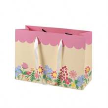 Set de 2 piezas/10 piezas Bolsas de regalo con estampado floral colorido y bonito, bolsas tote minimalistas frescas para el Día de la Madre, fiestas y festivales