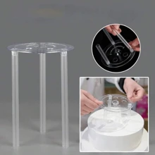 4pcs Round Cake Stands, Cake Separator Plates, Hanging Multi-Tier Cake Rack Mats, Suitable For Wedding And Birthday Cakes - Clear - View 6