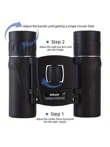 Zoom BAK4 HD Telescope Professional Powerful Binoculars, High Powered Mini Pocket Binoculars - Compact, Portable Design For Bird Watching, Hunting, Concerts, Travel & Sightseeing - Black, 10x Magnification, Lightweight & Easy To Carry, Theater Binoculars | Sleek Binocular Design | Lightweight Binoculars - Multicolor - View 5