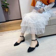 Fashionable & Versatile Goddess Shoes, Green Companion Viral One-Buckle Sandals, Soft Maiden Style To Match Dresses, New Pointed-Toe Sandals For Summer