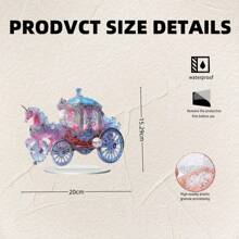 1 Stück 2D Kutsche Dekoration aus bemaltem Acrylglas Kunst Dekoschild, geeignet für Hochzeitsdekoration an Fenstern, Wänden, Veranda, Klassenzimmer, Zuhause, Räumen, Höfen und Gärten, als Geschenk für Familie und Freunde passend