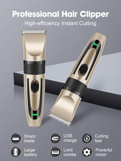HINEA HIENA Cordless Hair Clipper For Men (Women) With Indicator Light Model Hi-800 Available In 2 Colors Suitable For Home Trimming Hair Clippers