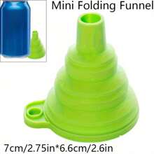 1/3 piezas Embudo plegable de silicona, filtro retráctil multifuncional portátil de mini cocina, material plástico con cribado para granos, pasta, arroz, arena, dispensador de líquidos, herramienta de filtrado, verano