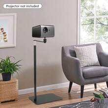 Adjustable Projector Stand With 360° Rotation, 23.62"-47.24" Height, Stable Carbon Steel Base, Easy Setup For Home Theater, Office, And Classroom Use, Black - Black - View 7