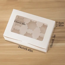 10个装 4/6/12 计数盒，带透明窗口容器，适合日常居家烘焙、派对宠物 - 10pcs - 查看 10