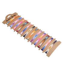 12pcs/Set Boho Random Color Woven Pattern Tassel Charm String Bracelet For Women For Daily Decoration