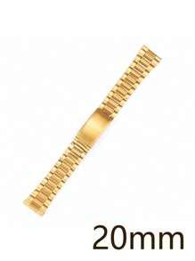 Correa de reloj de acero inoxidable de alta calidad dorada, ajustable, cómoda y elegante, disponible en tallas de 12mm, 14mm, 18mm y 20mm, perfecta para reemplazar los accesorios de la muñeca de moda para hombres y mujeres