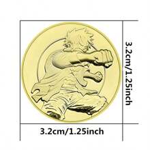 1 pieza Moneda conmemorativa de anime de un solo pieza dorada / Roronoa Zoro, moneda conmemorativa de Roronoa Zoro para damas y caballeros, juguetes coleccionables - Multicolor - Ver 6