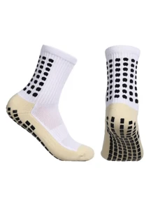 1/2/3 Pairs Cushioned Sports Socks For Men & Women, Anti-Slip Breathable Wear-Resistant, Suitable For Soccer, Basketball, Football, Trampoline, Running - Multicolor - View 5