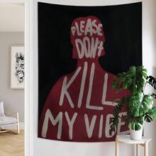 1pc Modern Art Printed Wandtapijt, 1 Stuk Esthetische Wanddecoratie, Ins Stijl, Polyester Wandtapijt, Woondecoratie Voor Woonkamer, Slaapkamer, Kantoor, Slaapzaal, Feest, Rechthoekige Keuken Wandkleed Met Draperend Effect, Wordt Geleverd Met 3 Muurspijkers En 2 Clips