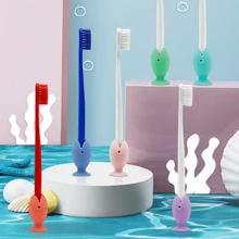 6pcs Silicone Fish-Shaped Toothbrush Covers, Anti-Dust Anti-Pollution Toothbrush Protectors, Portable Travel Toothbrush Cases, Also Can Be Used As Toothbrush Holders, Bathroom Useful Tools Back To School