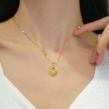 1 pieza Collar de perla hueca con micro-pavé