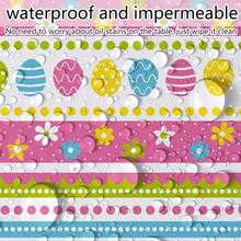 1 mantel de Pascua, 137 pequeño, 229 inteligente/54 pequeño, 90 pulgadas, manteles de Pascua cuadrados, cubierta de mesa de plástico.