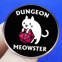 Cat And Dungeon Brooch Play Dragon And Dungeon Dice Game Pin Badge Metal Alloy Badge Accessories - Cats and Dungeons - View 2