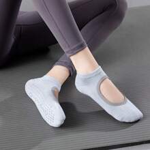 1pair Women's Yoga Socks Non-Slip Pilates Dance Socks Non-Slip Floor Socks With Handles, Suitable For Gym Indoor And Fitness Ballet, Pilates, Sports - Multicolor - View 13