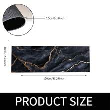 1pc Luxurious Marble Print Non-Slip Silicone Mud Kitchen Floor Mat, 3D Printed Rectangle, Suitable For Living Room, Bedroom, Corridor, Bathroom, Laundry Room - Polyester Carpet For Indoor And Outdoor Home Decor - FUCFD112 - View 14