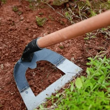 重型锰钢爪 - 加厚尖头除草工具，易于松土、除草和耕作 - 锋利的边缘设计，方便房主、园丁和种植者高效使用，适用于户外园艺和草坪护理，无手柄 - 空心鋤頭 - 查看 5