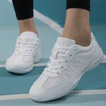 Women's Black Cheerleading Shoes, Girls Cheer Dance Shoes For Teenage Team Training, Competition, Cheering