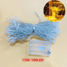 1pc 1.5/3/4.5/6/10/15/20m Battery Operated LED String Lights, Bedroom Wall Decor, Bright Battery Powered Fairy Lights, Warm White, Suitable For Indoor Room And Outdoor Garden Decor, Wedding Party Decoration, Birthday Party, Outdoor Fence Yard Camping Lights - Battery Model - View 26