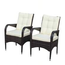 2-Piece Liberatore Dining Chairs With Cushions Beige Cushion - Nâu như hình - Xem 13