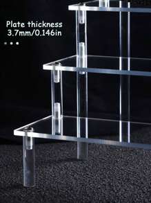 1 pièce Présentoir étagère en forme de marches transparent en acrylique, présentoir multi-couches en acrylique de bureau polyvalent pour boîtes aveugles, parfums, cosmétiques, stockage et présentation