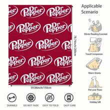 Dr. Pepper Soft Flannel Throw Blanket - Cozy & Warm For Couch, Bed, Office, And Travel - Perfect Gift For Christmas, Mother's Day, And Holiday Parties