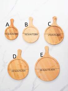 1个木制竹制披萨/水果/甜点/蛋糕托盘 - 彩色 - 查看 3