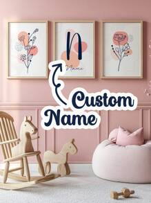 3pcs Morpholume Custom Frameless Children's Posters Custom Daisy Wall Art Prints , Personalized Name Sign Girl Room Decor, Gallery Wall Art, Neutral Boho Nursery DecorKids Bedroom Home Decoration, Pink Wall Decor, Personalized Christmas Gifts, Family Gifts, Birthday Gifts, Friends Gifts, Bedroom Home Decoration, Christmas, Simple And Stylish Home Decoration Art, Beautiful Art Poster, New Year Gifts, Birthday Gifts - Multicolor - View 12