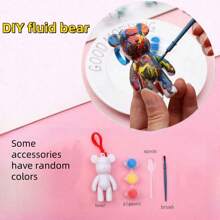 2 peças/1 peça Urso Furadeira Criativo DIY, Feito por Você Mesmo, Uma Variedade de Cores Opcionais, Também Pode Ser Usado para Decorar Bolsas, Correntes de Telefone Celular e Diversos Pendentes de Chaveiro, Também Pode Ser Usado como Enfeite de Meia de Natal