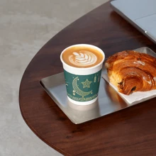 9 Oz Eid Celebration Disposable Paper Cups With Crescent And Star Pattern, Perfect Family Party Supplies For Celebrating Eid And Ramadan, Thick Cups For Water, Juice, Espresso, Candy, Hot/Cold Drinks, Eid Decorations, Eid Gifts, Eid Al-Fitr Distribution,(Green) - Multicolor - View 5