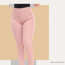 Women Jeans - 乾枯玫瑰色 - 查看 7