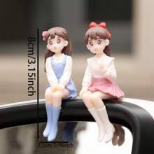 Cute Girls Friendship PVC Material Decorative Set, Suitable For Car Dashboard - Multicolor - View 2