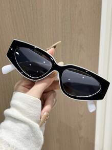 1pc Geometric Plastic Personalized Futuristic Classic Catwalk Ins Style Exquisite Women Fashion Eyeglasses For Driving Daily Life Street Snap Tropical Beach Vacay Outdoor Casual Activities Accessories