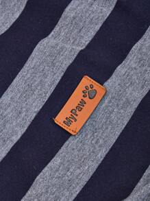 1pc Striped Pet Loungewear Soft And Comfortable Large Stretch Pajamas For Large Dogs - Grey - View 8