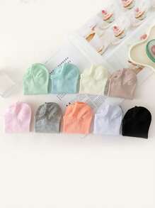 9 Pairs Women Candy Color Thin Breathable Casual Comfortable Versatile Ankle Socks
