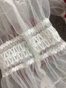 1 Pair Polyester Camellia Party Bracelets - White - View 4